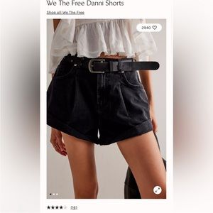 LAST ONE Free People DANNI Jean 🖤 shorts NWT LARGE